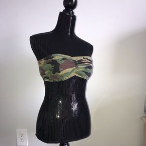 Green camouflage bandeau